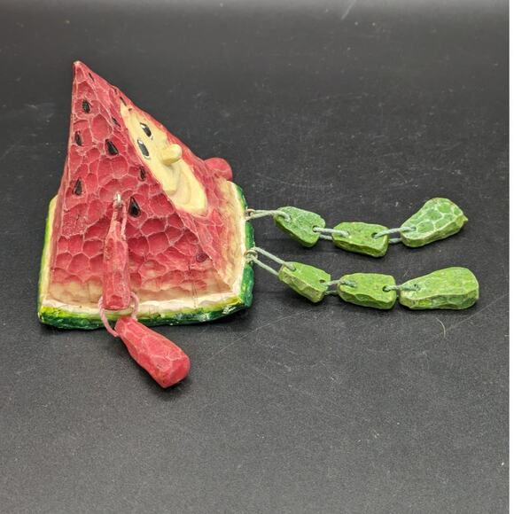 Shelf Sitter Fruit Watermelon Anthropomorphic Resin kitschy red 80's Grandma - Picture 4 of 5